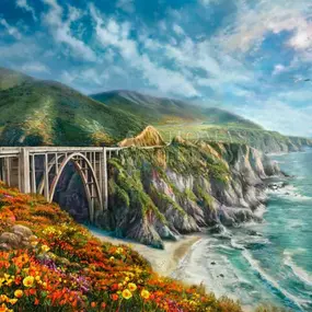 Big Sur Limited Edition painting by Thomas Kinkade Studios.