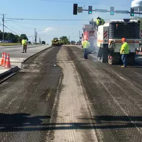 PKS Paving employees paving a road