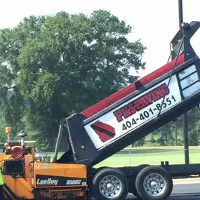 PKS Paving truck unloading