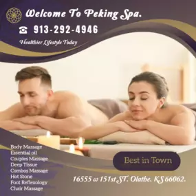 What better way to give that gift than share that gift in our inviting Couples Massage Rooms.  
It's what you've come to expect from a Massage but in a larger room, with 2 of our Signature Tables 
with 2 Therapists, one working on each of you.  Our Therapists will work on each individual person 
to accommodate their specific needs and will orchestrate your Couples experience to ensure 
you are both relaxed and rejuvenated.