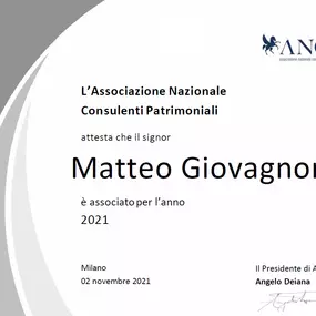 Bild von Matteo Giovagnoni - Consulente Finanziario