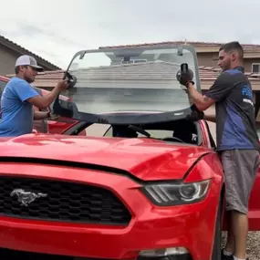 Windshield replacement in Mesa Arizona By Premiere Auto glass.