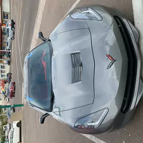 Corvette Windshield replacement in Mesa Arizona By Premiere Auto glass.