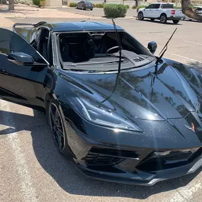 Corvette Windshield replacement in Mesa Arizona By Premiere Auto glass.