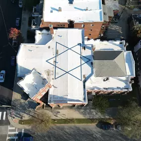 Jewish temple roof installation