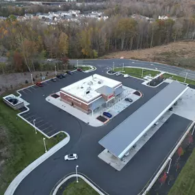 Wawa new roof aerial shot, wide