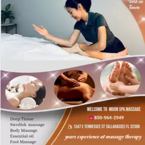 The full body massage targets all the major areas of the body that are most subject to strain and
discomfort including the neck, back, arms, legs, and feet. 
If you need an area of the body that you feel needs extra consideration, 
such as an extra sore neck or back, feel free to make your massage therapist aware and
they will be more than willing to accommodate you.