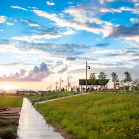 22-acre central park for outdoor activities near Painted Prairie new construction homes in Aurora CO