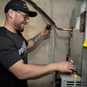 Precision Today Plumbing Heating Cooling Electrical worker