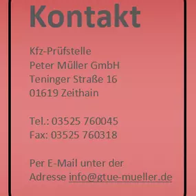 Bild von Kfz-Prüfstelle Peter Müller GmbH