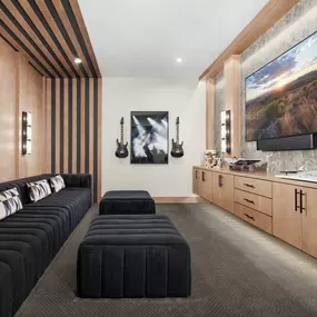 Spacious media rooms