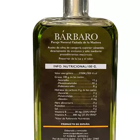 Bild von Aceite de Oliva Virgen Extra Bárbaro