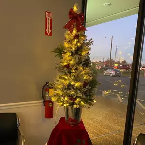 Christmas Tree in the lobby of Total Health Chiropractic Cleveland