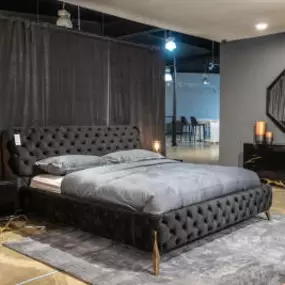 Modern bed black