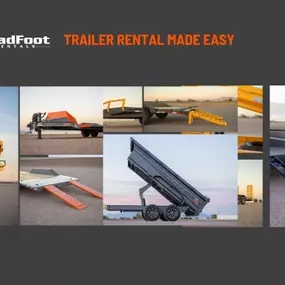 Leadfoot banner showcasing the Leadfoot trailers and the slogan Trailer rentals made Easy