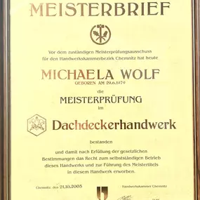 Bild von Michaela Wolf Dachdeckermeisterin