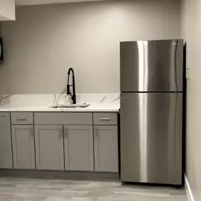 Basement kitchenette for a returning client.