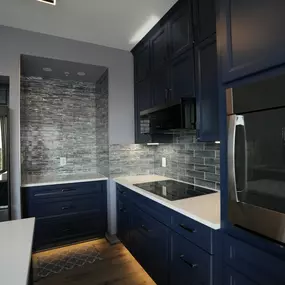 Kitchen remodel with toe kick lights