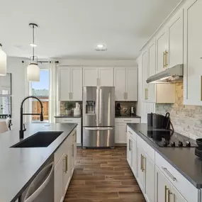 Abundant cabinet space in kitchen