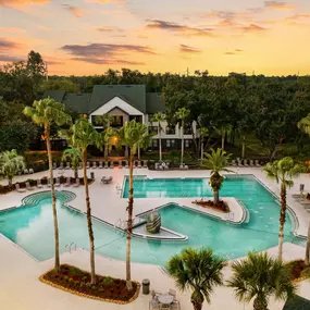 Large resort style pool with sundeck.