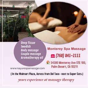 It's a massage experience for two that has real benefits, for physical, mental, and relationship health. 
Ultimately, a couples massage is a shared experience – a massage for two people, at the same time, 
in the same private room, but on two separate massage tables and performed by two massage therapists.