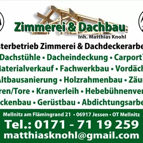 Bild von Zimmerei und Dachbau Matthias Knohl