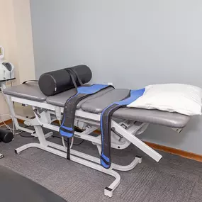 Chiropractic Treatment Table at Carey Chiropractic Bobcat Physical Therapy building in Athens OH