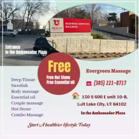 Our traditional full body massage in Salt Lake City, UT 
includes a combination of different massage therapies like 
Swedish Massage, Deep Tissue,  Sports Massage,  Hot Oil Massage
at reasonable prices.