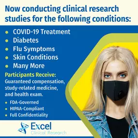 We are conducting clinical research studies for COVID-19, Diabetes, Flu Symptoms, Skin Conditions, and many more at our Las Vegas site. Participants receive a free health exam and study-related medicines. Space is Limited.
#ClinicalStudy #COVID19 #HotFlash #Diabetes #ClinicalTrial