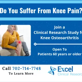 Join a Knee Osteoarthritis clinical research study in Las Vegas. Get a free medical exam and exclusive access to medication. Call now to schedule your appointment.
#Osteoarthritis #KneePain #LasVegas