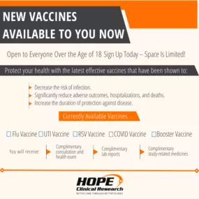 We currently offer vaccines for Flu, RSV, UTI, COVID, and COVID Booster. You will receive reimbursement for time and travel and exclusive access to the latest vaccines. Space is Limited.
#COVID19 #Flu #UTI #RSV #COVIDBooster #CanogaPark