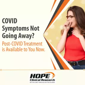 Do you have lingering Covid-19 symptoms? We are now offering Post-Covid Treatment at our Canoga Park Site. Reimbursement for time and travel. Free study-related medication. 
#Covid #CovidSymptoms #CovidTreatment #CanogaPark