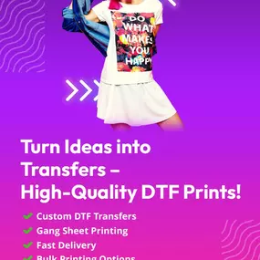 High quality DTF Transfers and Gang Sheet