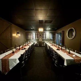 View of one of our dining rooms, perfect for your next private event.