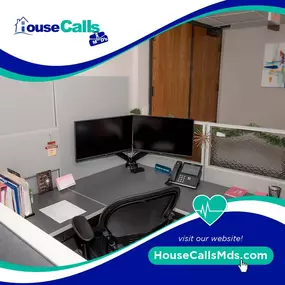 House Call MD's wound care staff desk at Maitland Offices in Florida