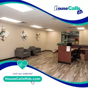 House Call MD's wound care waiting room at headquarters offices in Maitland Florida