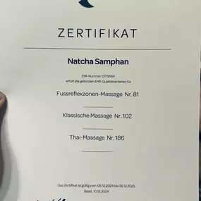 Bild von ThaiVital Thaimassage in Basel, Inhaberin: Natcha Samphan