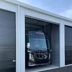 Enclosed garage storage for RVs off Highway 12