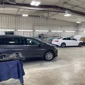 Tom & Ed's Autobody in Beecher – Vehicle Repair Bay Interior at Tom & Ed's Autobody