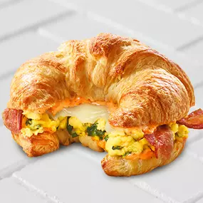 Manhattan Bagel Spinach & Bacon Croissant Breakfast Sandwich