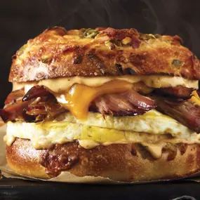 Texas Brisket Breakfast Egg Sandwich