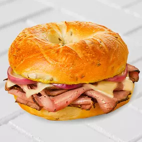 Manhattan Bagel Ellis Island Hot Pastrami