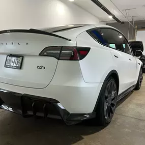 This Tesla came in for a satin paint protection film!