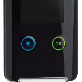 The ignition interlock device confirms a successful test, allowing the driver to operate the vehicle.