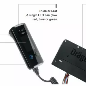 A labeled diagram of the Dräger Interlock 7000 system showing key components.