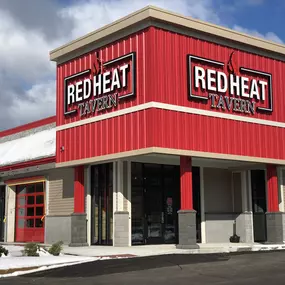 Exterior view of Red Heat American Tavern in Westborough, MA.