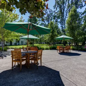 Outside dining area at Dawson Creek