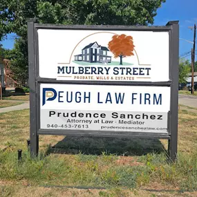 Mulberry Street Probate, Wills & Estates Sign