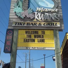 Mama Kwans Tiki Bar and Grill Sign in Kill Devil Hills