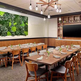 View of the private dining room at Burtons Grill in Plantation, FL.